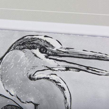 Bird Portrait Sketch I by Mercana Studio Hand Embellished Framed Art Print Matted under Glass by Mercana at Eve Furniture