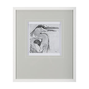 Bird Portrait Sketch I by Mercana Studio Hand Embellished Framed Art Print Matted under Glass by Mercana at Eve Furniture