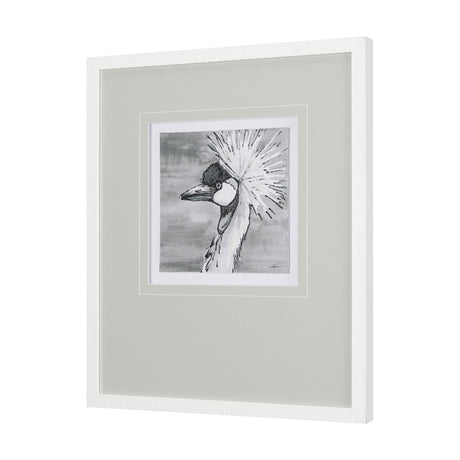 Bird Portrait Sketch II by Mercana Studio Hand Embellished Framed Art Print Matted under Glass by Mercana at Eve Furniture