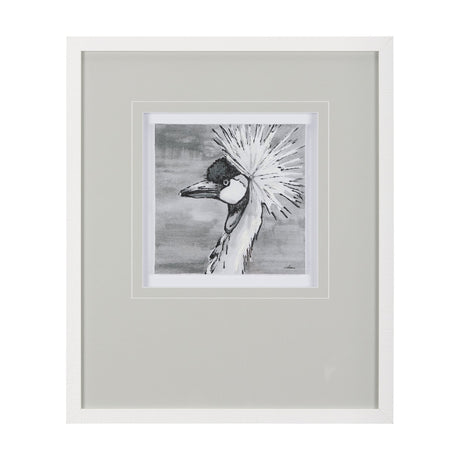 Bird Portrait Sketch II by Mercana Studio Hand Embellished Framed Art Print Matted under Glass by Mercana at Eve Furniture
