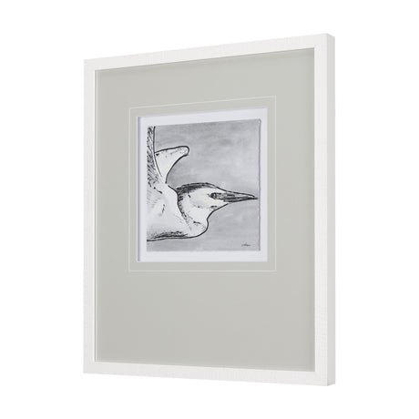 Bird Portrait Sketch III by Mercana Studio Hand Embellished Framed Art Print Matted under Glass by Mercana at Eve Furniture