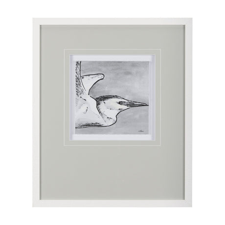 Bird Portrait Sketch III by Mercana Studio Hand Embellished Framed Art Print Matted under Glass by Mercana at Eve Furniture
