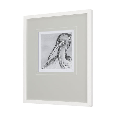 Bird Portrait Sketch IV by Mercana Studio Hand Embellished Framed Art Print Matted under Glass by Mercana at Eve Furniture