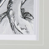 Bird Portrait Sketch IV by Mercana Studio Hand Embellished Framed Art Print Matted under Glass by Mercana at Eve Furniture