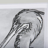 Bird Portrait Sketch IV by Mercana Studio Hand Embellished Framed Art Print Matted under Glass by Mercana at Eve Furniture