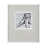 Bird Portrait Sketch IV by Mercana Studio Hand Embellished Framed Art Print Matted under Glass by Mercana at Eve Furniture