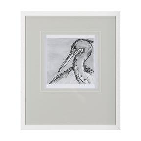 Bird Portrait Sketch IV by Mercana Studio Hand Embellished Framed Art Print Matted under Glass by Mercana at Eve Furniture