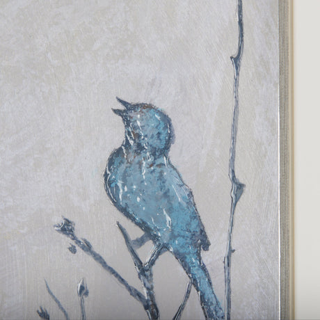 Bird Song II by Mercana Studio a Hand Embelished Textured Framed Art Print Matted under Glass by Mercana at Eve Furniture