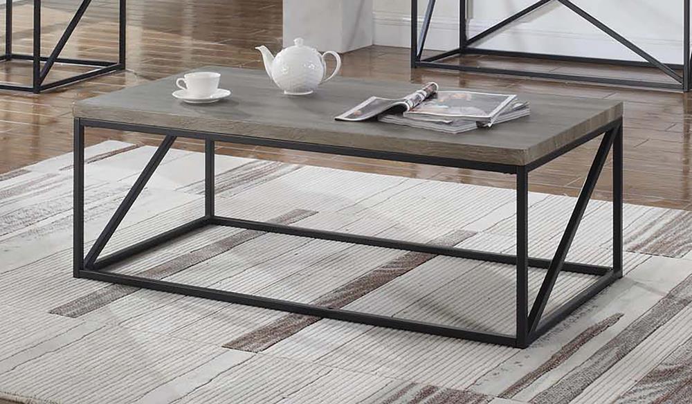 Birdie Sonoma Gray Rectangular Coffee Table