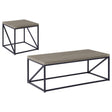 Birdie Sonoma Gray 2-Piece Coffee and End Table Set by Coaster at Eve Furniture