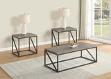 Birdie Sonoma Gray 3-Piece Coffee and End Table Set by Coaster at Eve Furniture