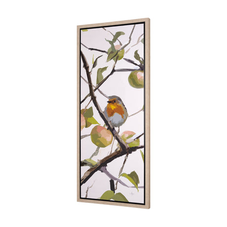 Birds & Apples I by Mercana Studio a Hand Embellished Textured Framed Canvas by Mercana at Eve Furniture