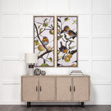 Birds & Apples I by Mercana Studio a Hand Embellished Textured Framed Canvas by Mercana at Eve Furniture