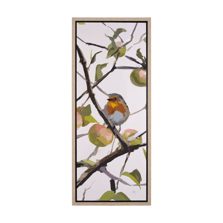 Birds & Apples I by Mercana Studio a Hand Embellished Textured Framed Canvas by Mercana at Eve Furniture