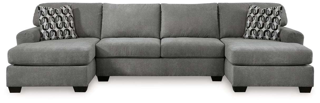 Birkdale Court Gray 3-Piece Double Chaise Sectional by Ashley at Eve Furniture