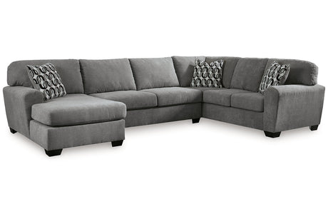 Birkdale Court Gray 3-Piece Left Arm Facing (LAF) Chaise Sectional by Ashley at Eve Furniture