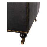 Birmingham Black Leather Sofa by Moe's Home at Eve Furniture