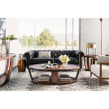 Birmingham Black Leather Sofa by Moe's Home at Eve Furniture