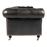 Birmingham Black Leather Sofa by Moe's Home at Eve Furniture