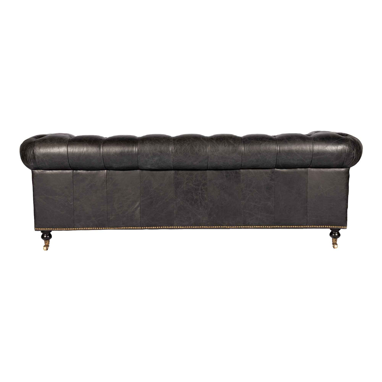 Birmingham Black Leather Sofa by Moe's Home at Eve Furniture