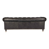 Birmingham Black Leather Sofa by Moe's Home at Eve Furniture