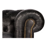 Birmingham Black Leather Sofa by Moe's Home at Eve Furniture