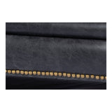 Birmingham Black Leather Sofa by Moe's Home at Eve Furniture
