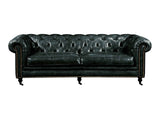 Birmingham Black Leather Sofa by Moe's Home at Eve Furniture