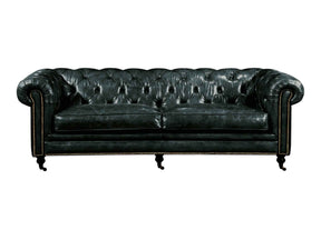 Birmingham Black Leather Sofa by Moe's Home at Eve Furniture