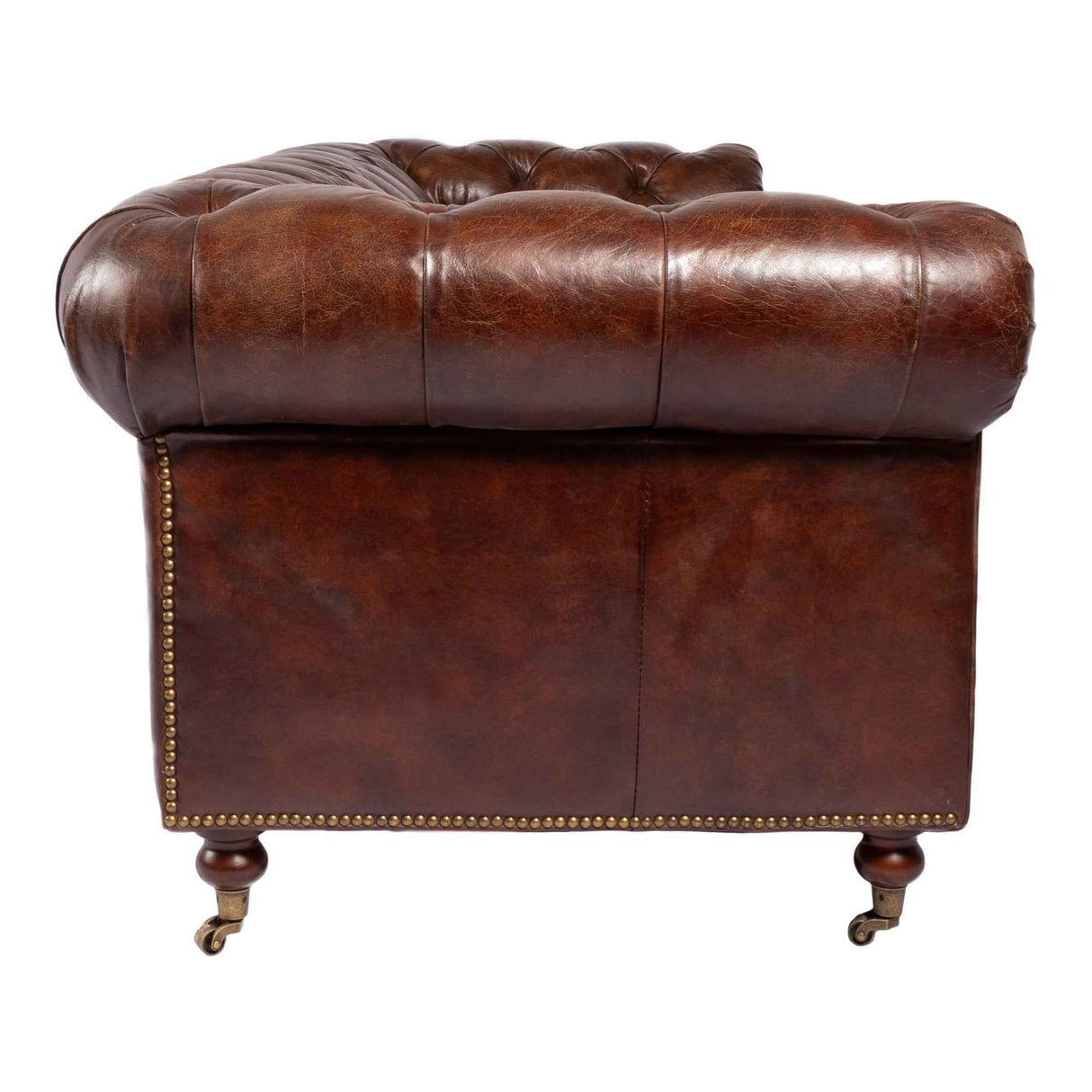 Birmingham Dark Brown Leather Sofa by Moe's Home at Eve Furniture