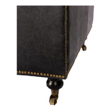 Birmingham Sofa Black Leather by Moe's Home at Eve Furniture