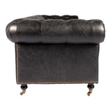 Birmingham Sofa Black Leather by Moe's Home at Eve Furniture