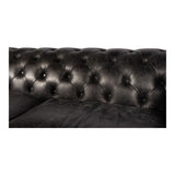 Birmingham Sofa Black Leather by Moe's Home at Eve Furniture