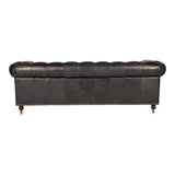 Birmingham Sofa Black Leather by Moe's Home at Eve Furniture