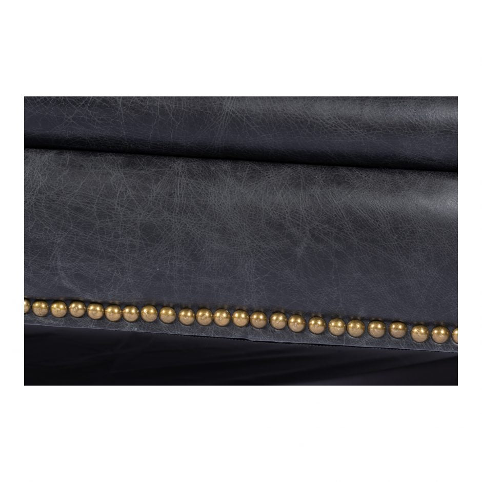 Birmingham Sofa Black Leather by Moe's Home at Eve Furniture