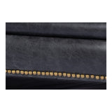 Birmingham Sofa Black Leather by Moe's Home at Eve Furniture