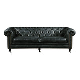 Birmingham Sofa Black Leather by Moe's Home at Eve Furniture