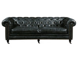 Birmingham Sofa Black Leather by Moe's Home at Eve Furniture