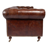 Birmingham Sofa Dark Brown Leather by Moe's Home at Eve Furniture