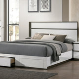Birsfelden White/Metallic Gray 5-Piece Queen Bedroom Set by Furniture of America at Eve Furniture
