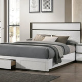 Birsfelden White/Metallic Gray 4-Piece Queen Bedroom Set by Furniture of America at Eve Furniture