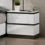 Birsfelden White/Metallic Gray 4-Piece Queen Bedroom Set by Furniture of America at Eve Furniture