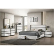 Birsfelden White/Metallic Gray 4-Piece Queen Bedroom Set by Furniture of America at Eve Furniture