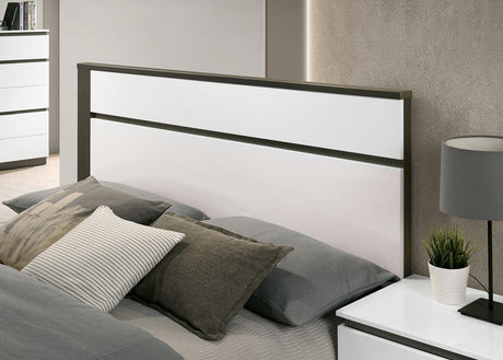 Birsfelden White/Metallic Gray Queen Bed by Furniture of America at Eve Furniture