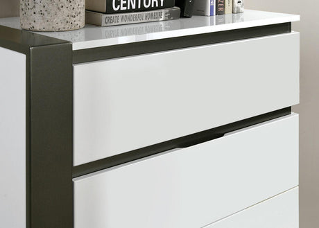 Birsfelden White/Metallic Gray Chest by Furniture of America at Eve Furniture