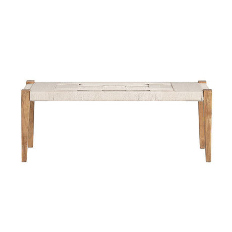 Biscayne Beige/Brown Accent Bench by Crestview at Eve Furniture