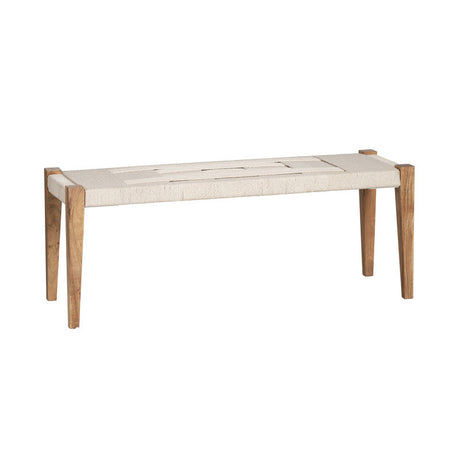 Biscayne Beige/Brown Accent Bench by Crestview at Eve Furniture