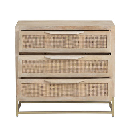 Biscayne Brown/Gold Chest by Crestview at Eve Furniture