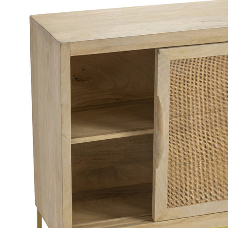 Biscayne Brown/Gold Sideboard by Crestview at Eve Furniture