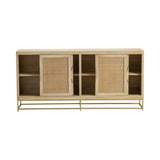 Biscayne Brown/Gold Sideboard by Crestview at Eve Furniture